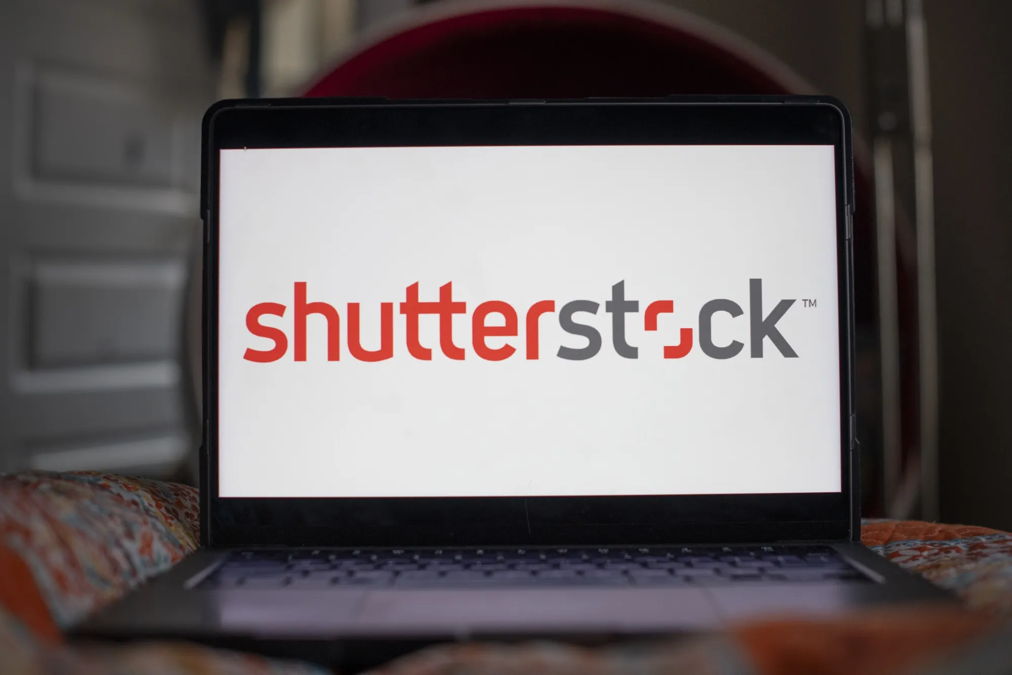 Stock chart showing Shutterstock's 30% single-day crash after the Getty Images merger collapsed in July 2026