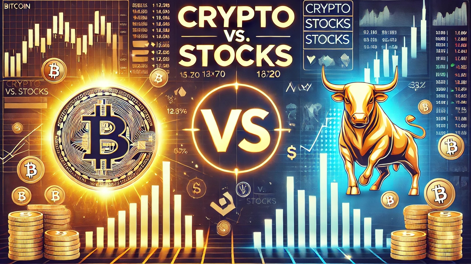 Crypto vs stocks performance comparison chart 2026